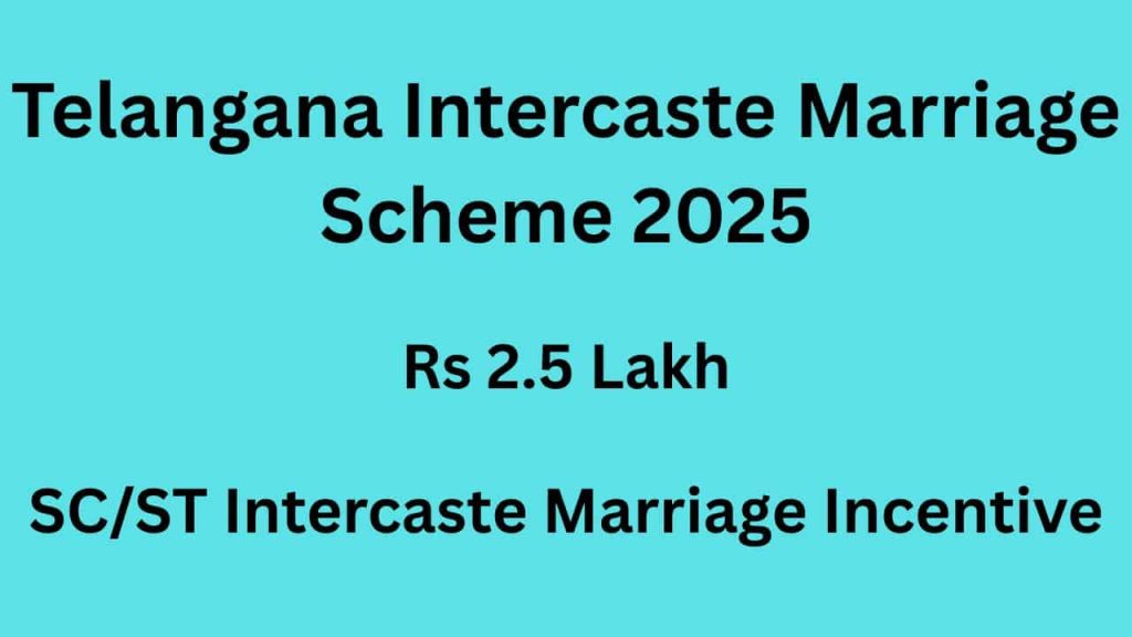 Telangana Intercaste Marriage Scheme